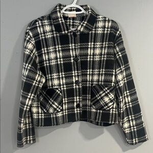 Vintage Faded Glory Black and white Plaid Jacket Medium